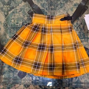 DEANDRI YELLOW TARTAN SKIRT